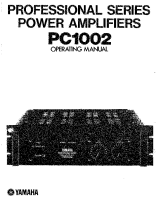 Yamaha PC-1002 - Owners Manual 